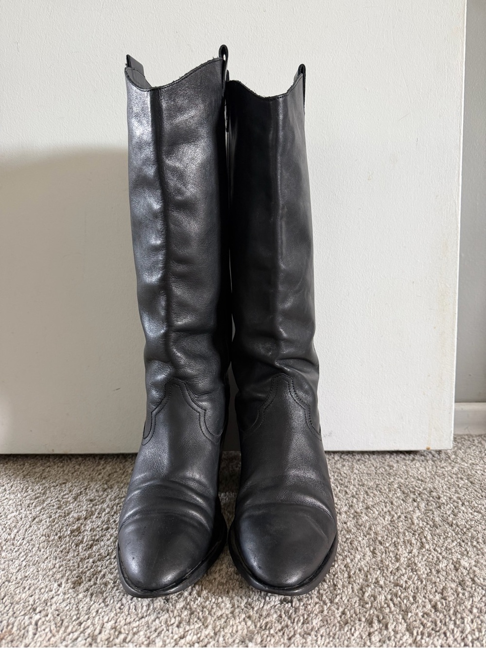 Mossimo Supply Co. Black Over-the-Knee Leather Boots